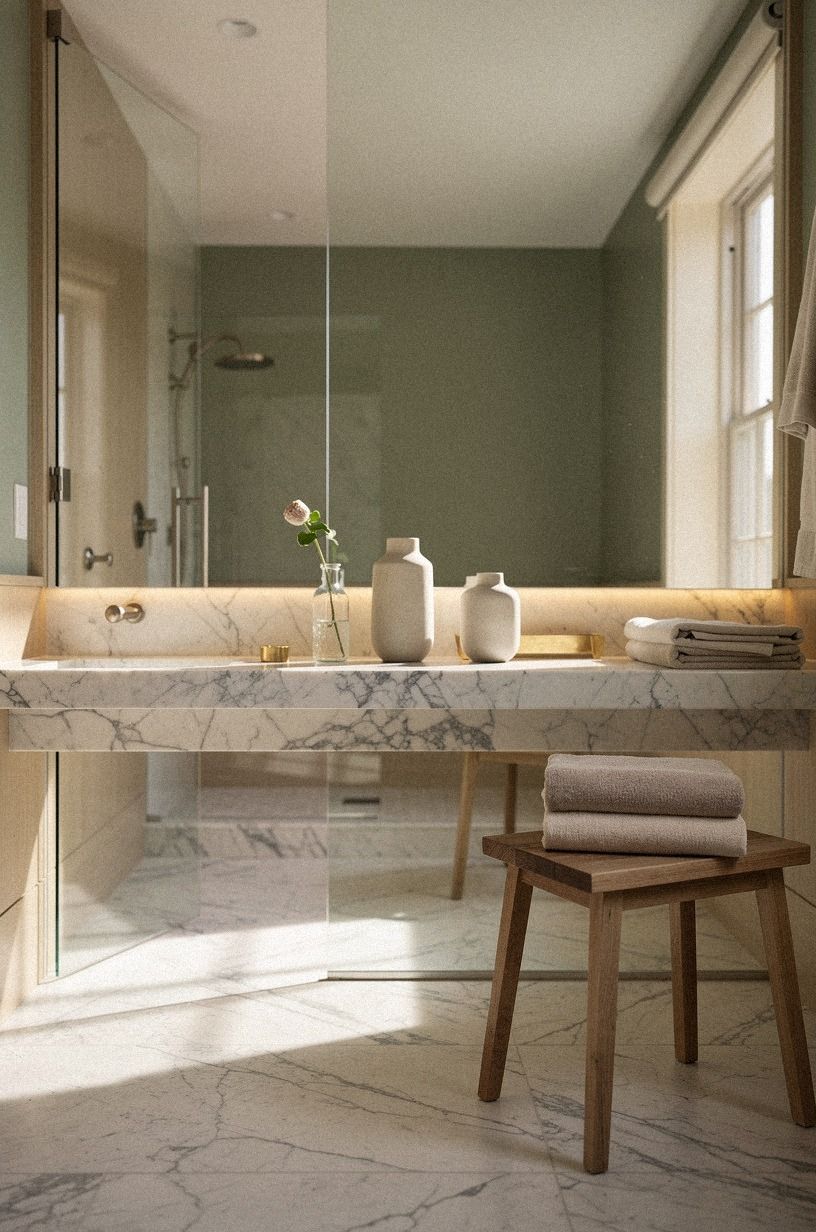 Keep the Shower Glass Visually Quiet