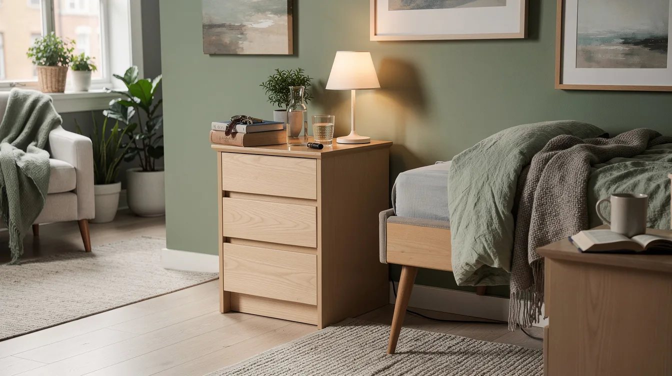Let Three Drawers Handle Bedside Clutter
