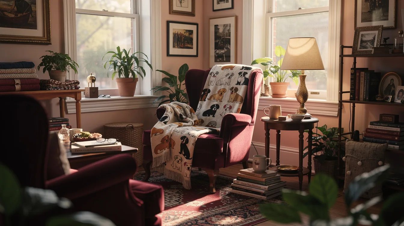 Warm a Reading Chair With the $4.99 Dog Throw