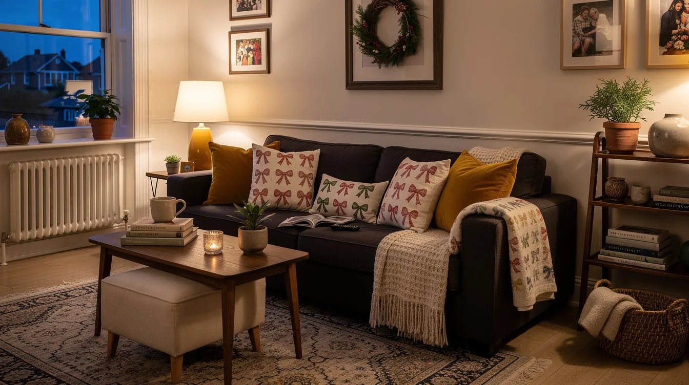 Use Bow Prints to Refresh a Sofa