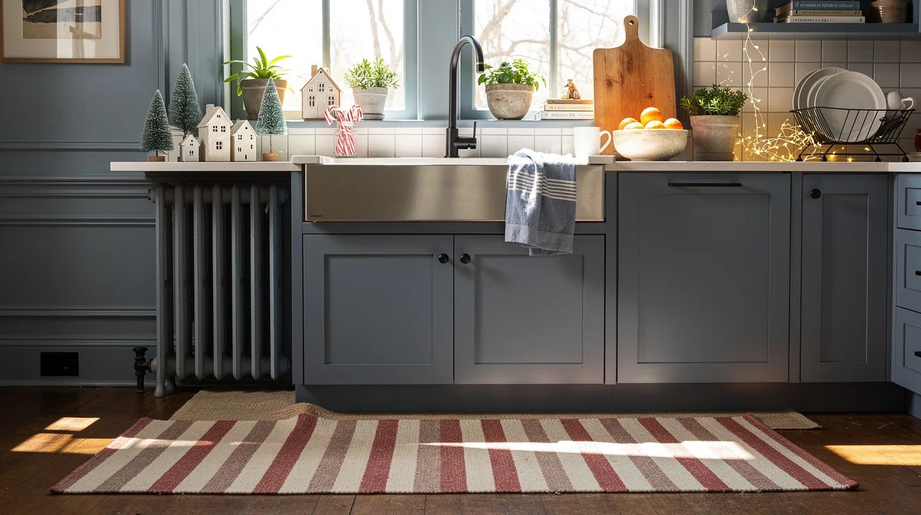 Mark the Kitchen Sink With a Peppermint Rug