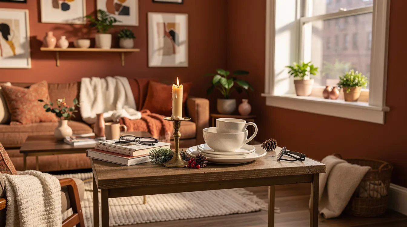 Anchor Dinnerware With a Vintage Candle