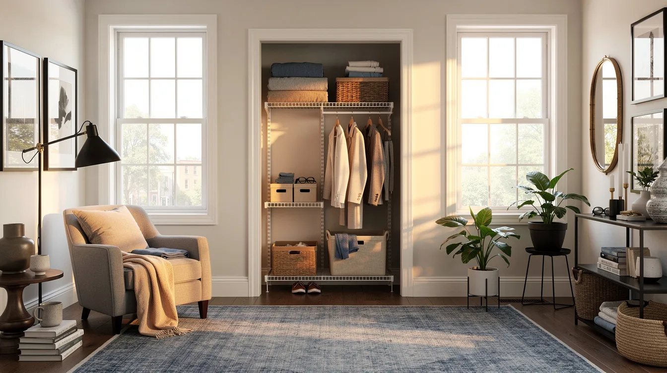 Keep Wire Shelving Light in a Shallow Closet