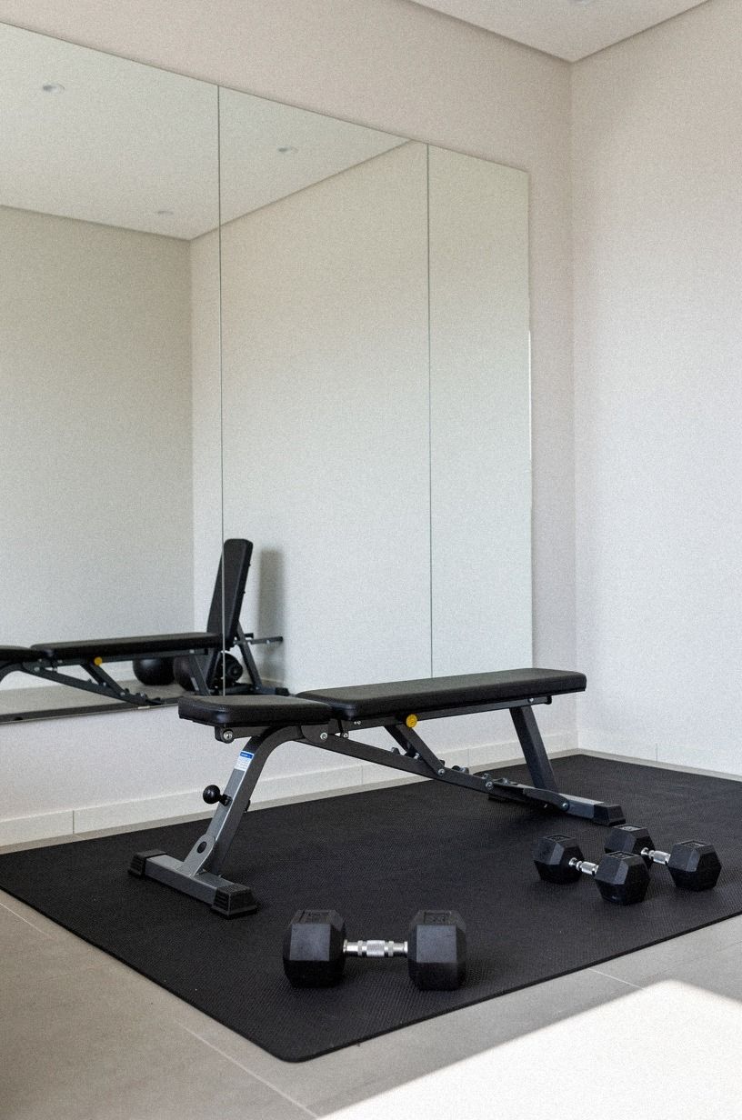 Anchor the floor with a precise rubber mat zone