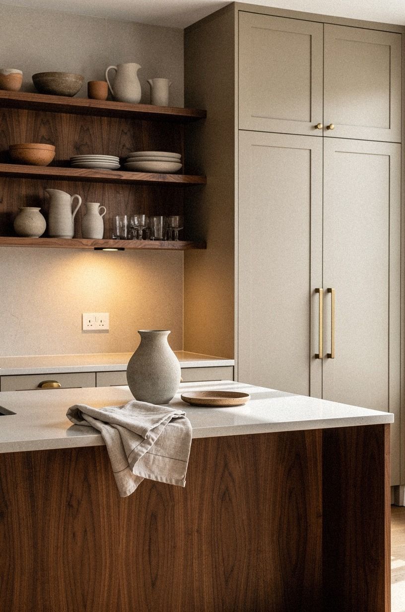 Open Shelves or Upper Cabinets?