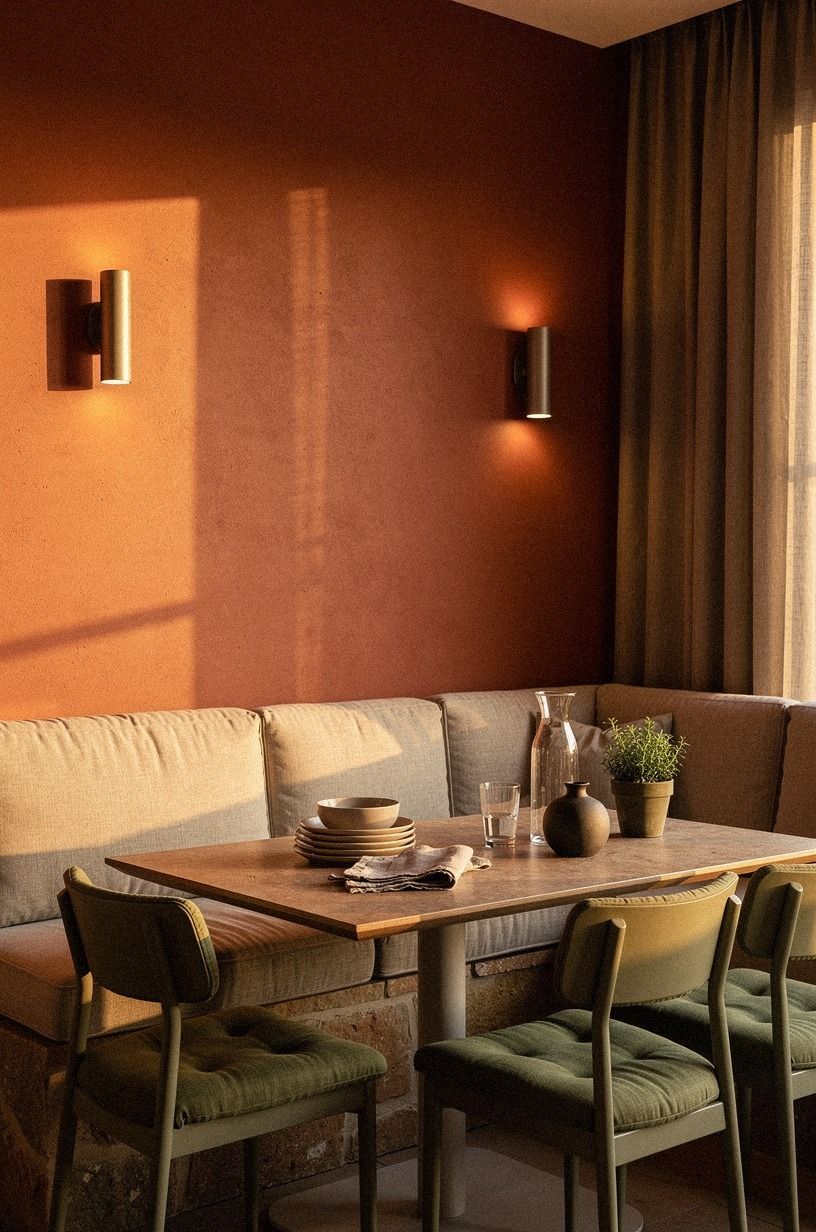 Frame the Breakfast Nook Wall with Sconces