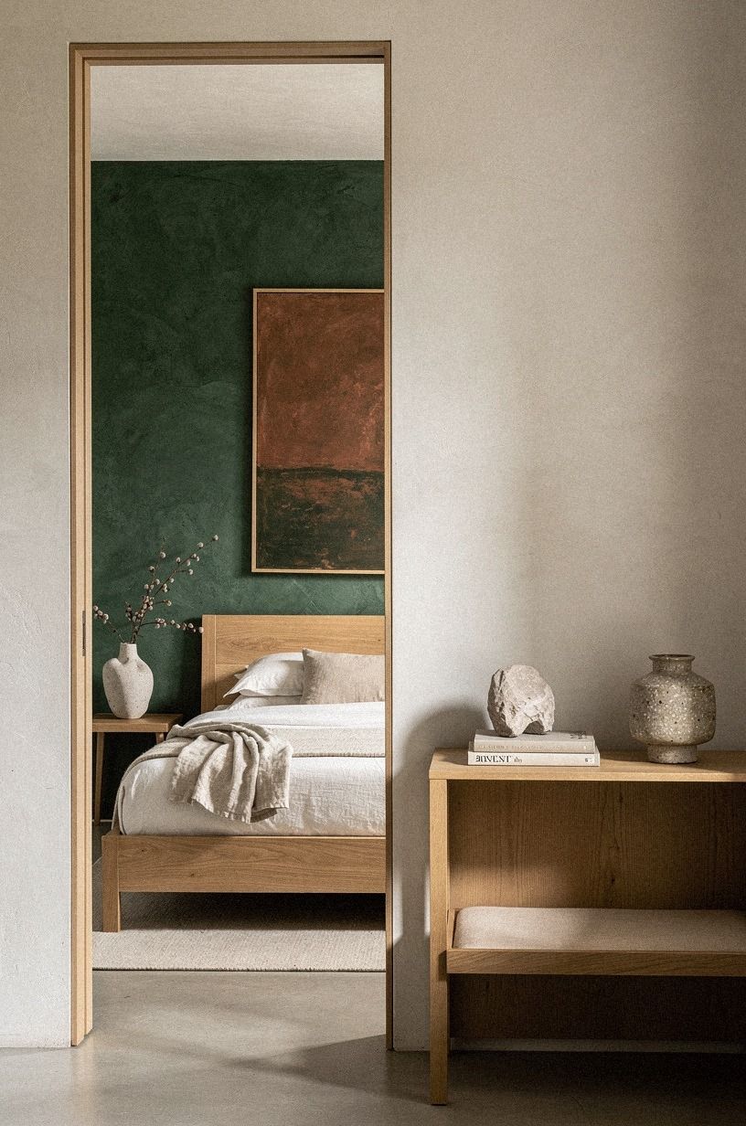 Hang Art Low Enough to Meet the Bed