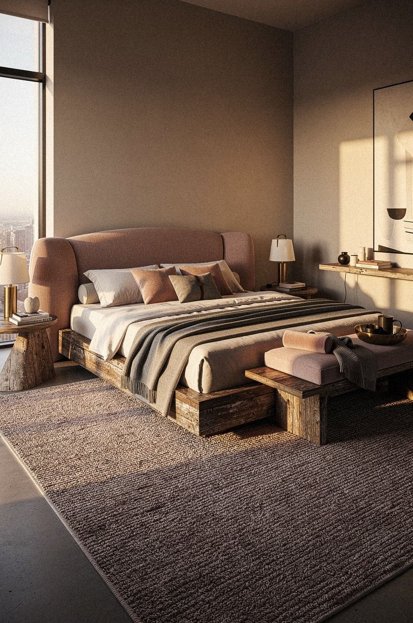 Layer the Rug Beyond the Bed