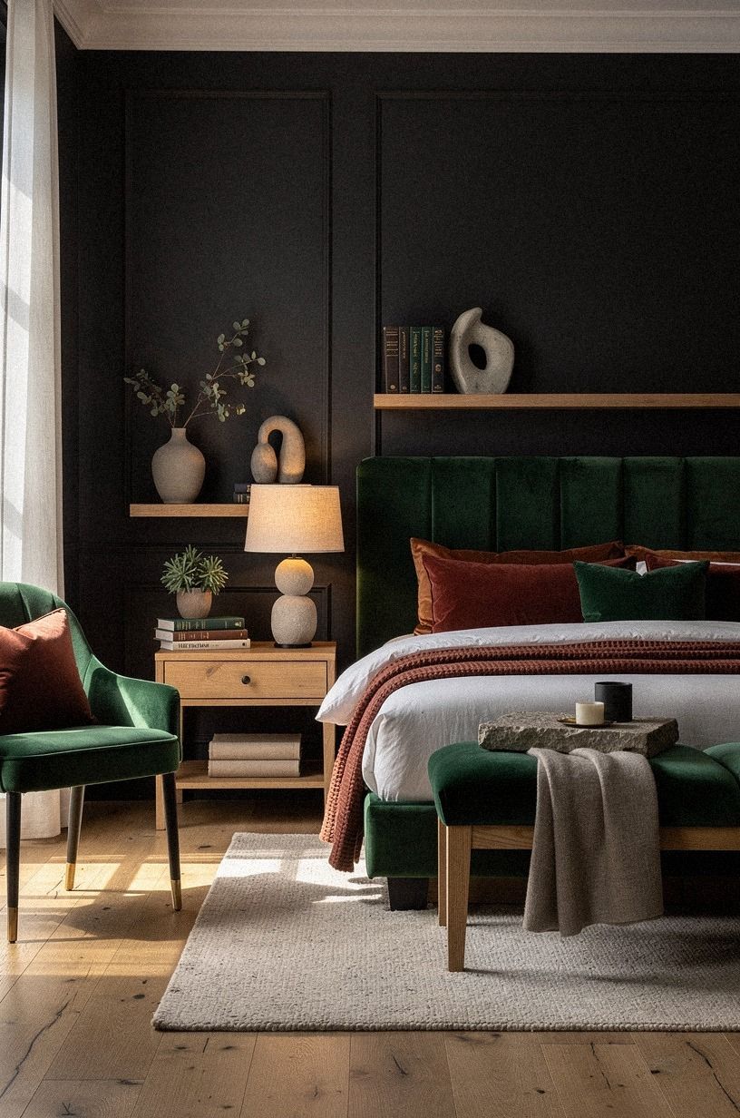 I Made My Black Romantic Bedroom Feel Dramatic, Not Dark