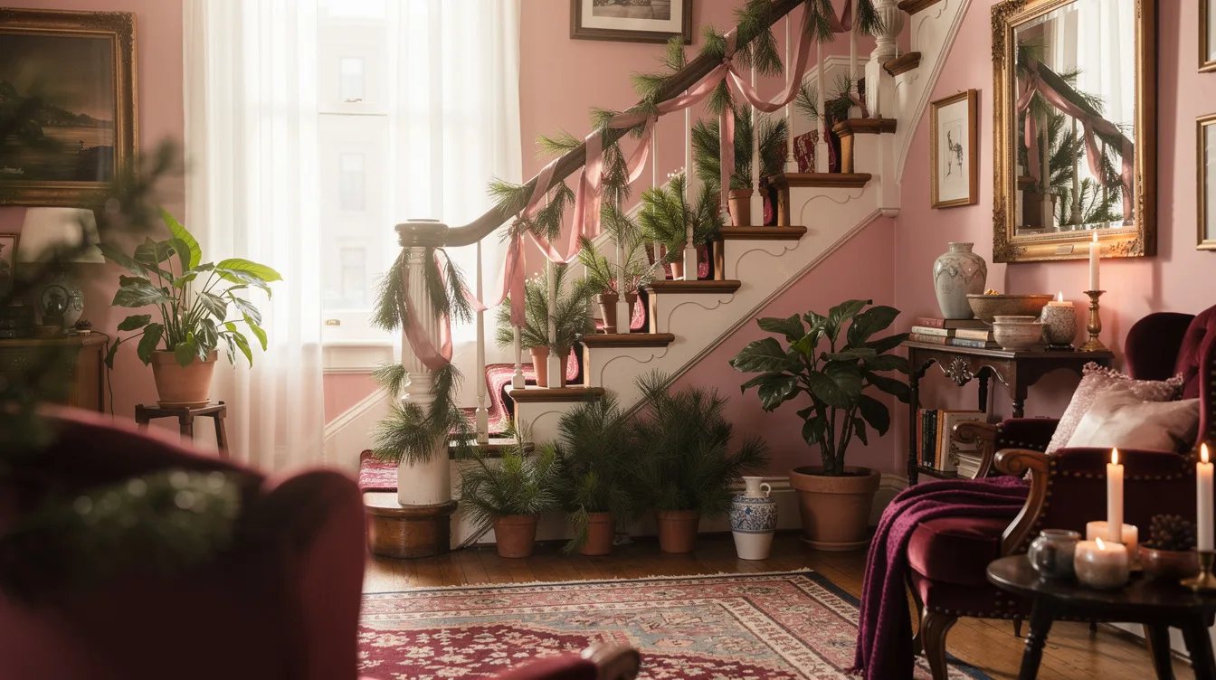 Fill a Wide Staircase With Norfolk Pine