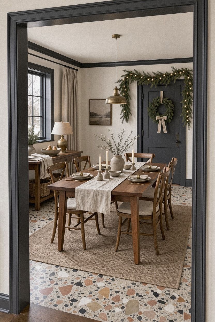 Float Benjamin Moore White Dove Around Dark Iron