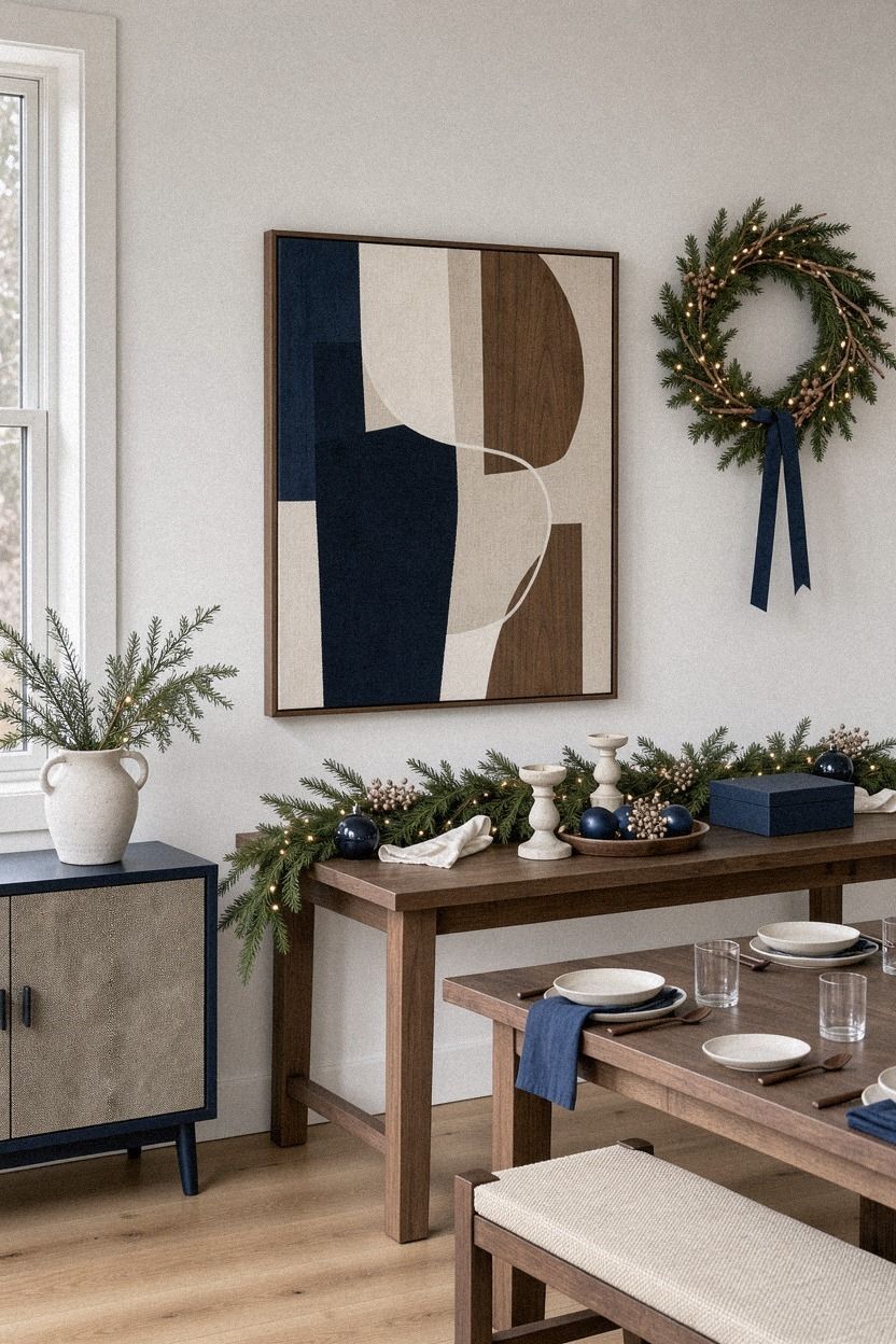 Hang Art Above the Table and Keep the Table Low