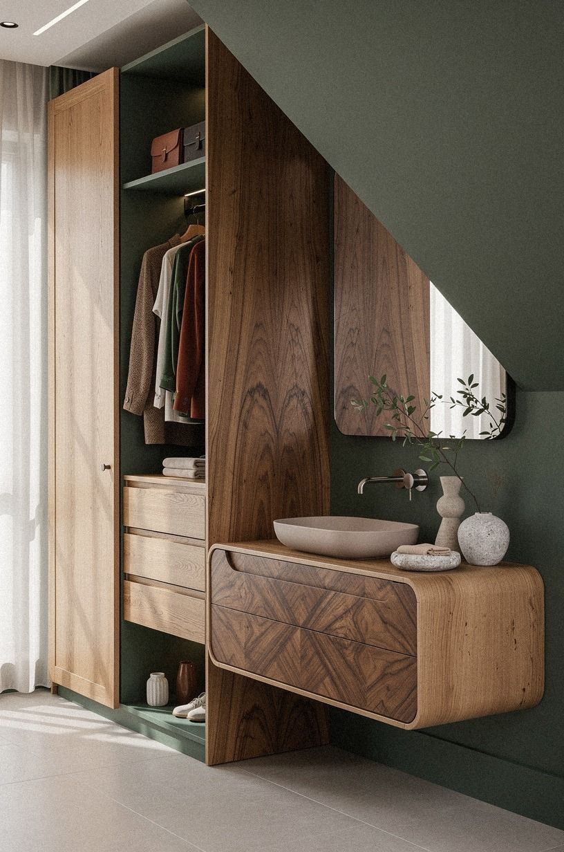 Float a Narrow Vanity Under the Eave