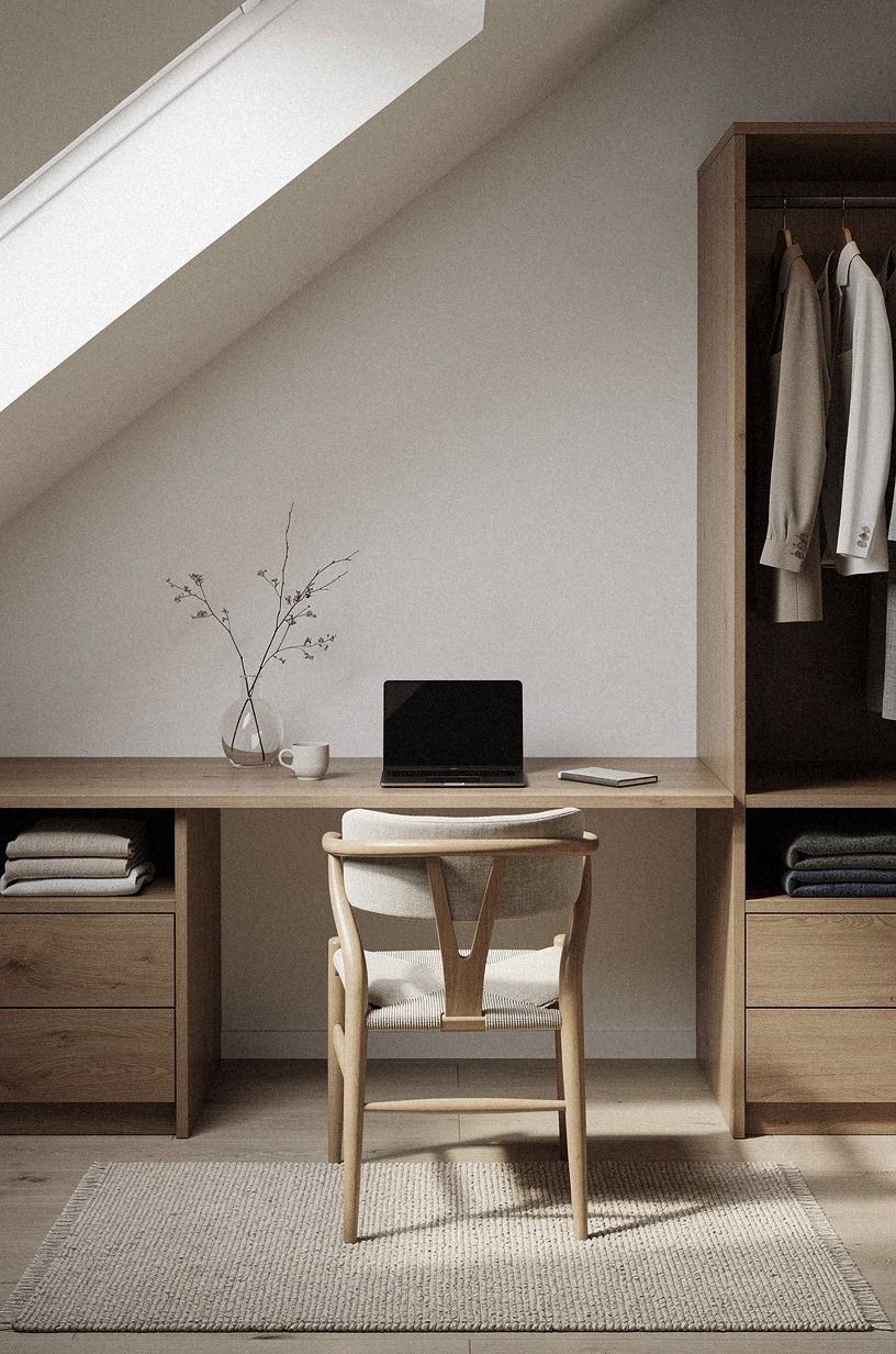 Style the Loft With a Calm Outfit Station