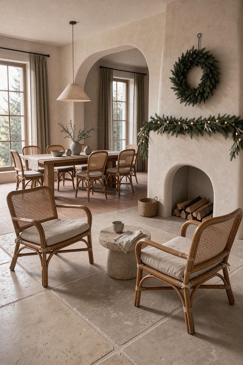 Seat the Room With Cane Chairs Over Plastic