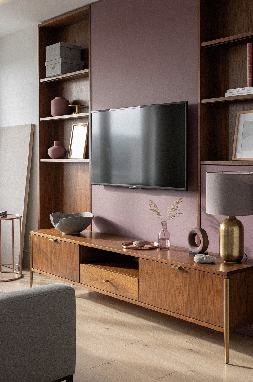 Finish the modern classic TV wall with quiet objects