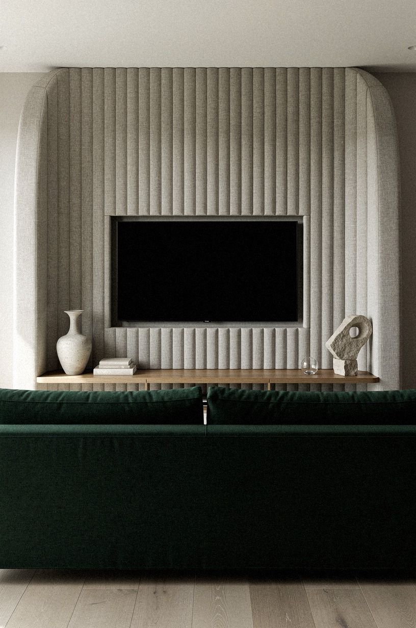 Soften the curve with linen panels