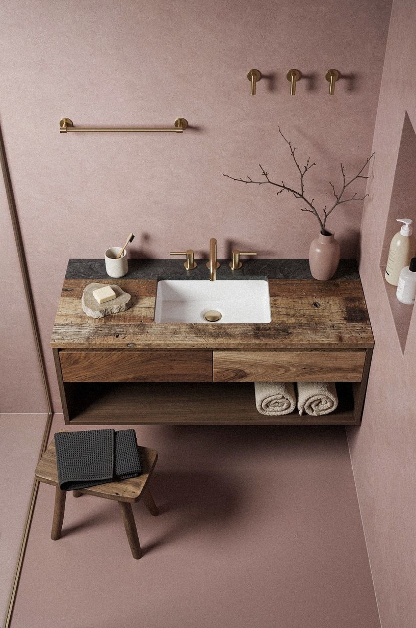 Build the Two-Wood Rule into your vanity