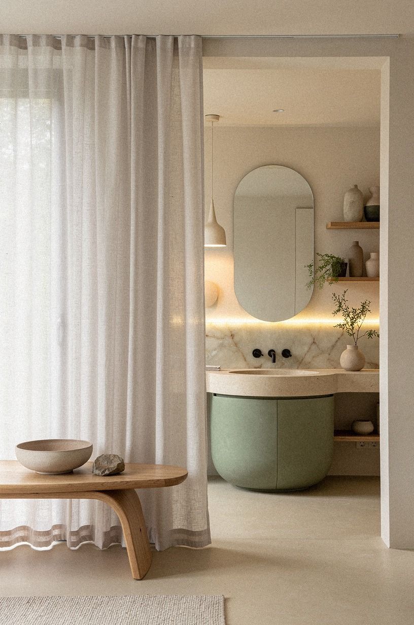 When can linen curtains work without a window?