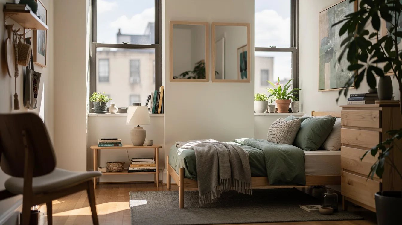 Use Two Small Mirrors Only When the Wall Allows
