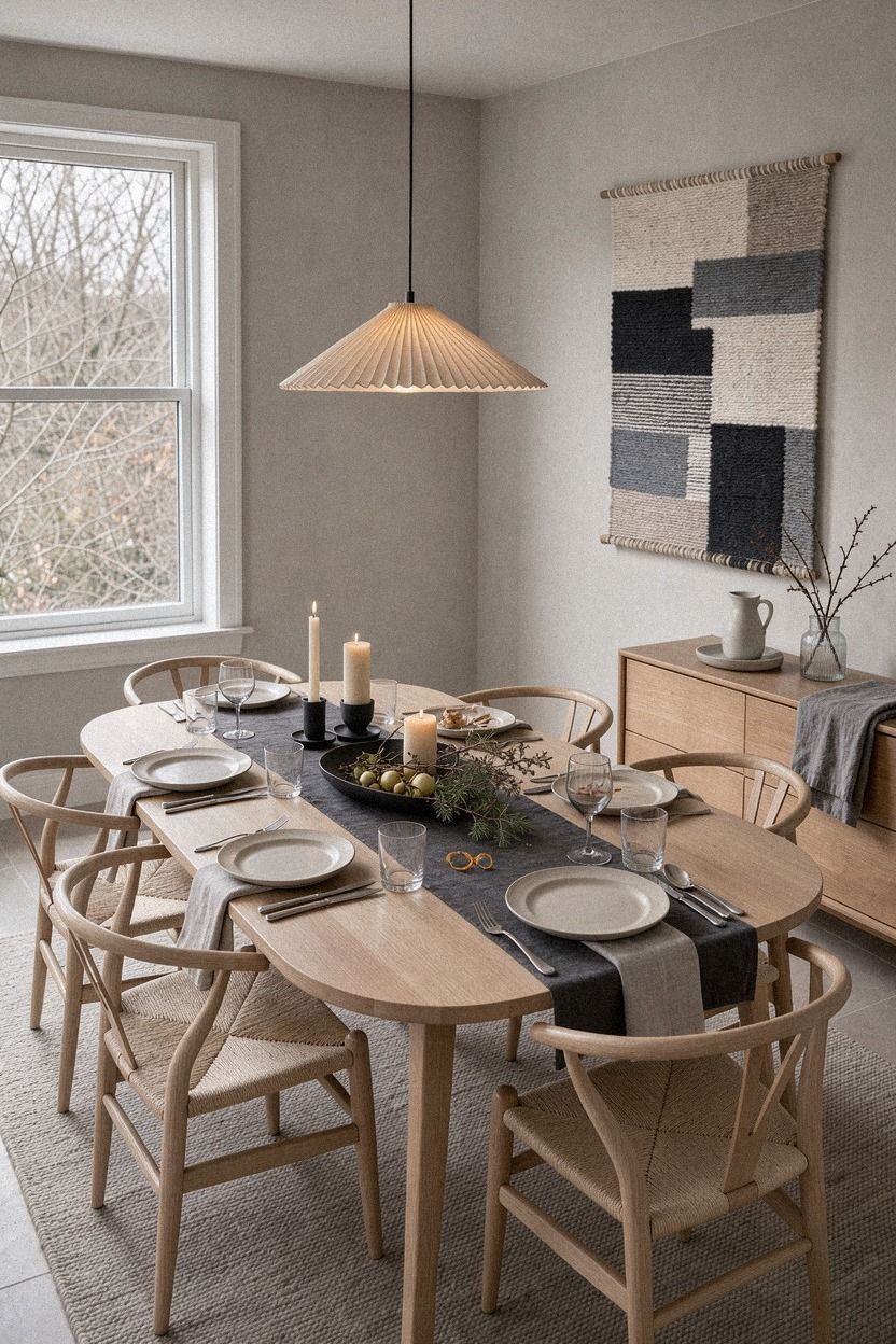 Hang Art Above the Table Instead of Adding More Objects