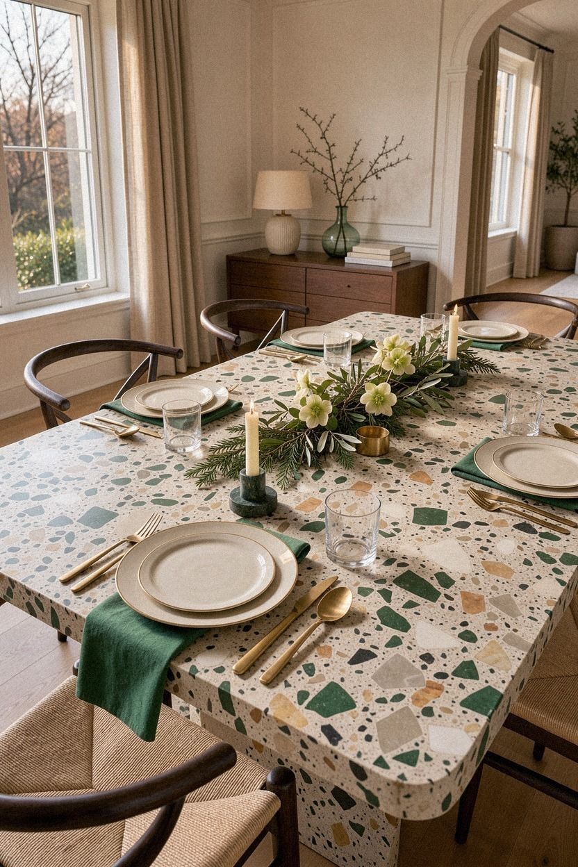 Layer After Christmas Tablescapes With Low Greenery