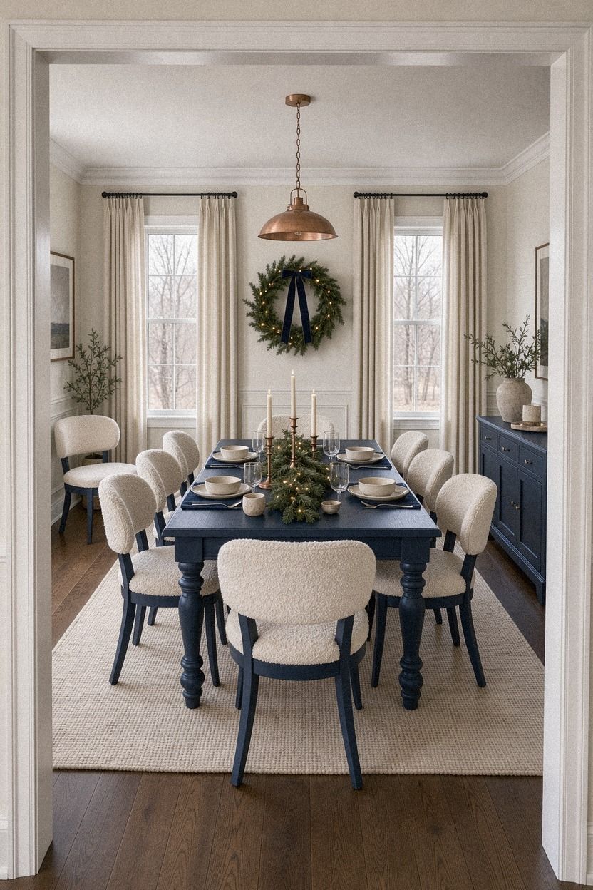 Let Benjamin Moore White Dove Frame the Table