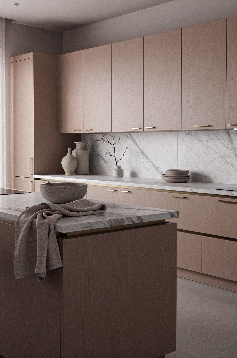 Finish the modern wooden kitchen cabinets with restraint