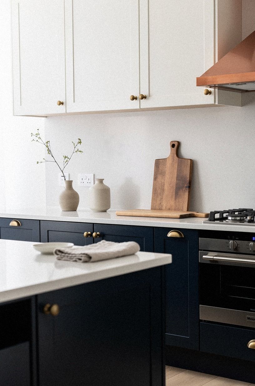 Test Benjamin Moore White Dove beside the counters