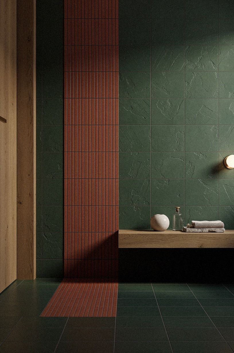 Break the grid with a vertical shower band
