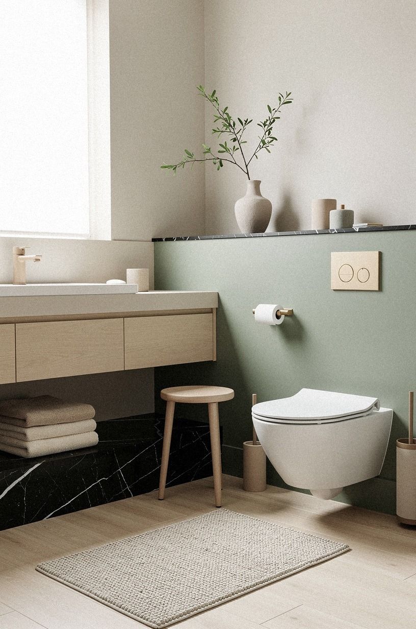 How should you plan the toilet clearance?