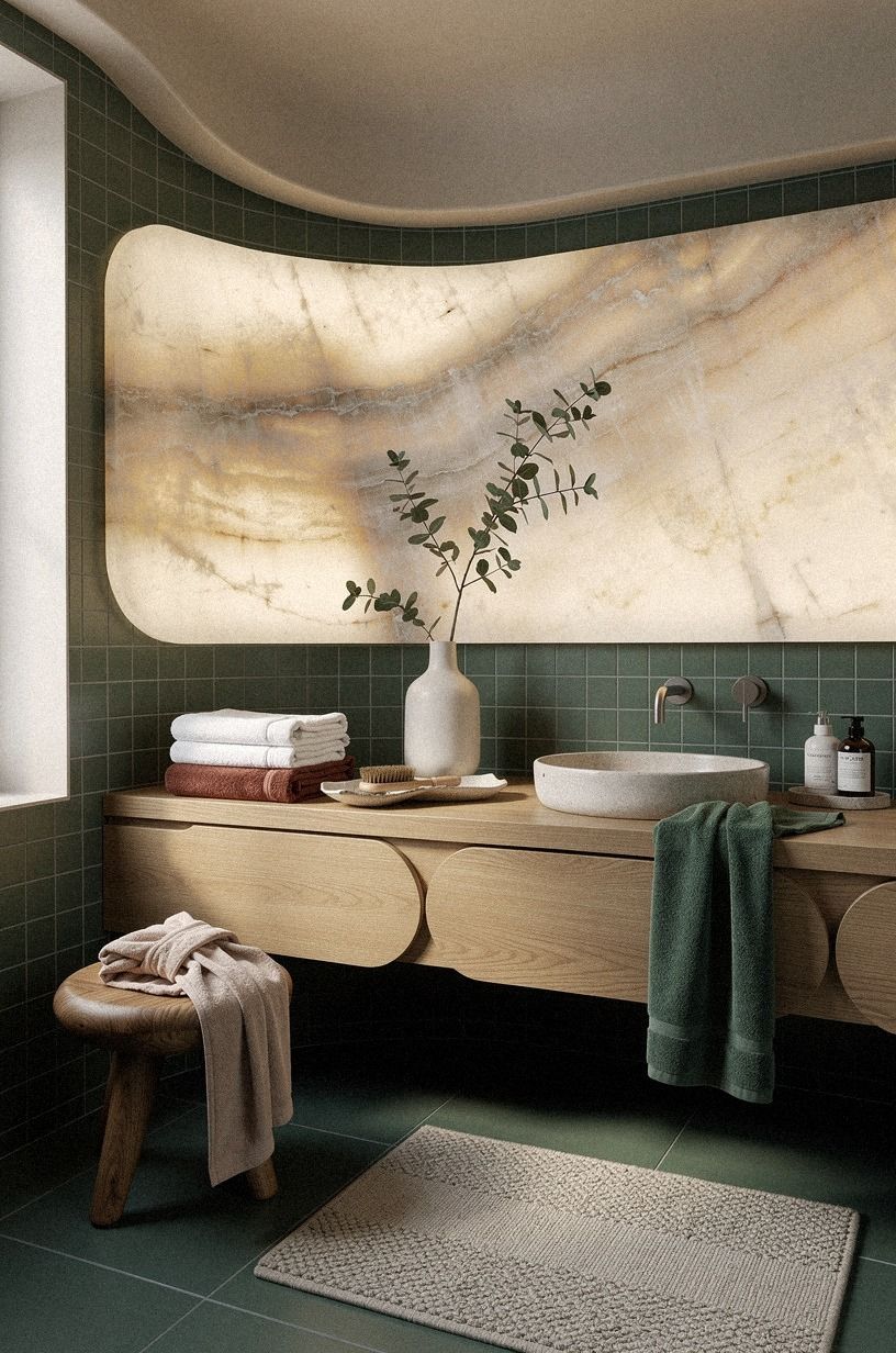 Style soft textiles over more tile