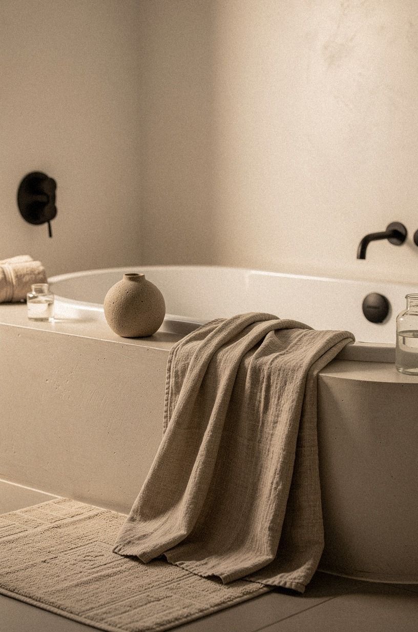 Swap a bulky tub surround for a ledge