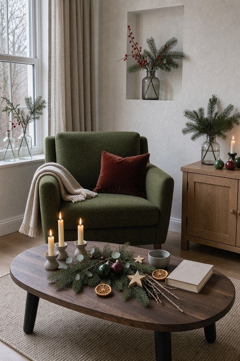 Frame the Coffee Table With a Soft Seasonal Textile