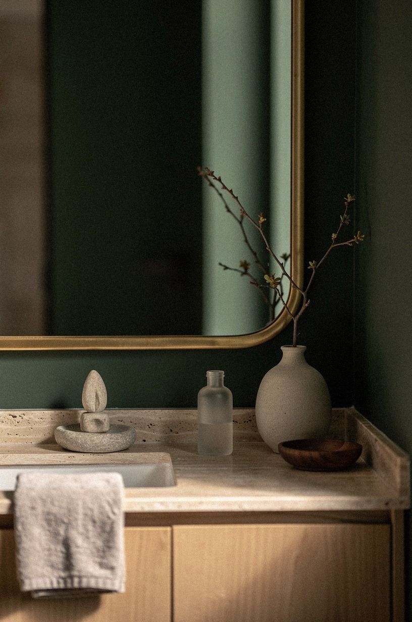 Frame the Mirror with a Warm Metal, Then Stop