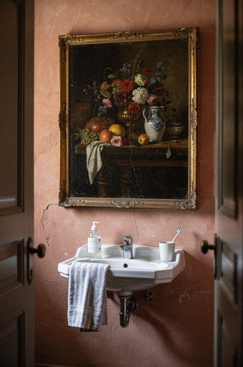 Hang One Oversized Piece of Powder Bath Inspiration