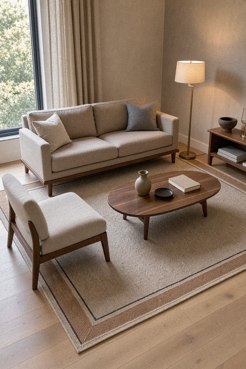Anchor a Small Sofa With an 8x10 Rug