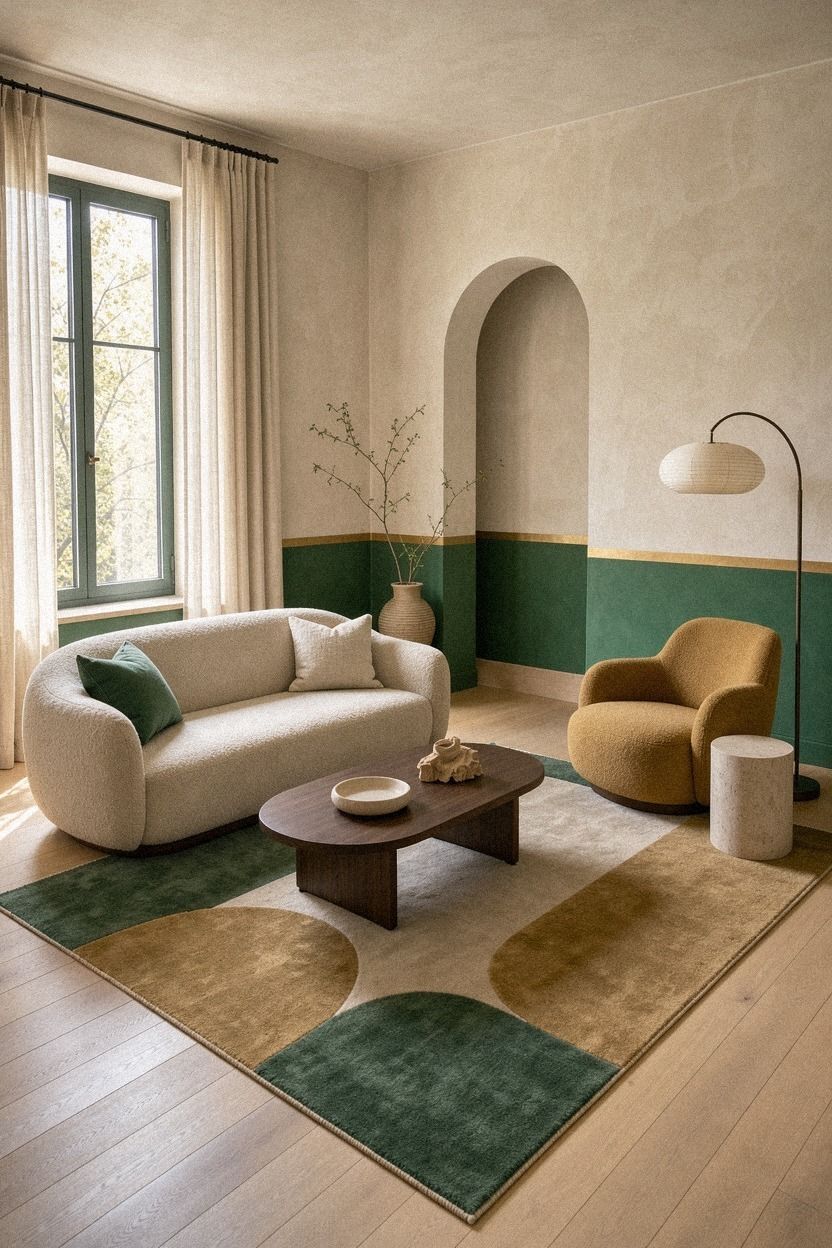 Paint a Border Zone Instead of Adding More Furniture
