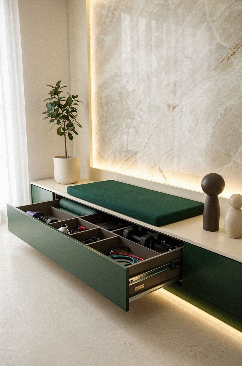 Bench or Cabinet? Swap Bulk for Hidden Drawer Storage