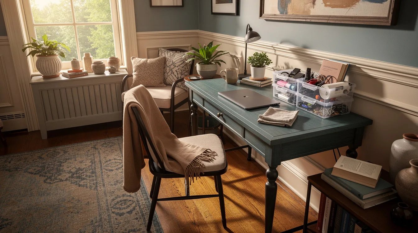 Trap Desk Micro-Clutter in a Pixie Box