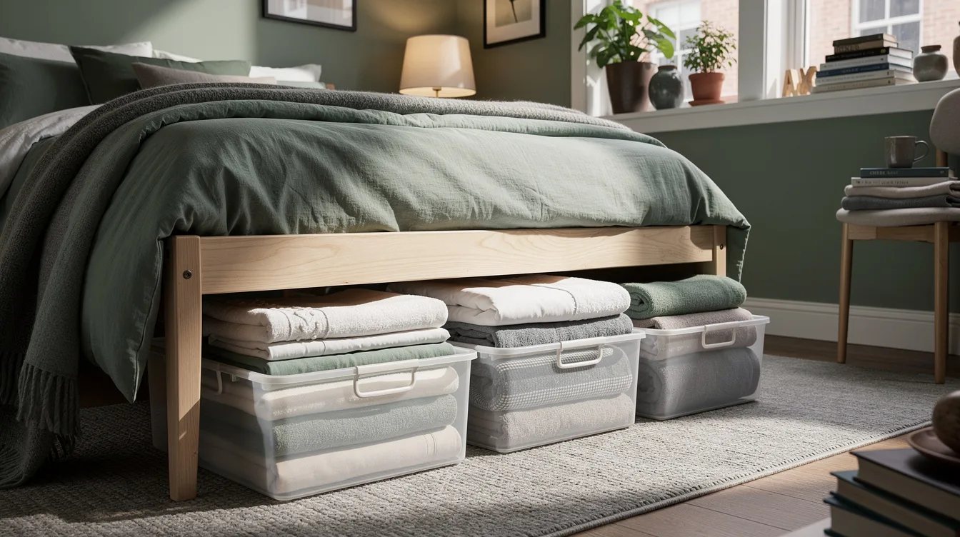 Slide Low Linens Under the Bed