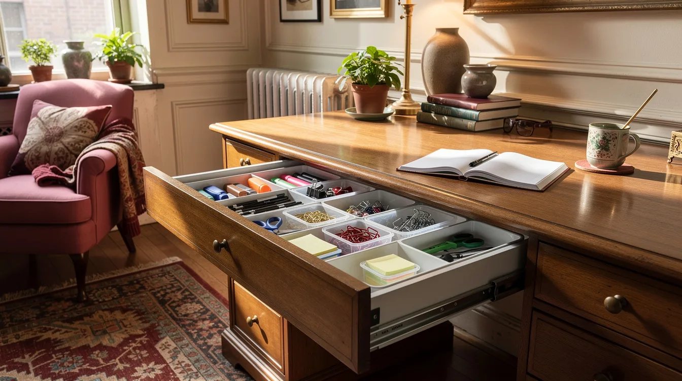 Divide a Drawer for Desk Tools