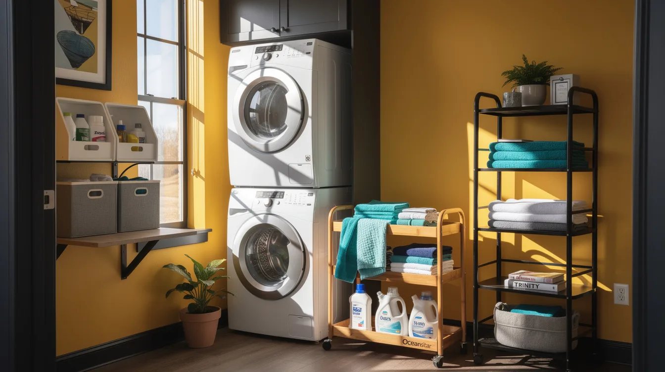 Stacked Laundry Setup Short on Space? 12 Costco Organizers Under $80
