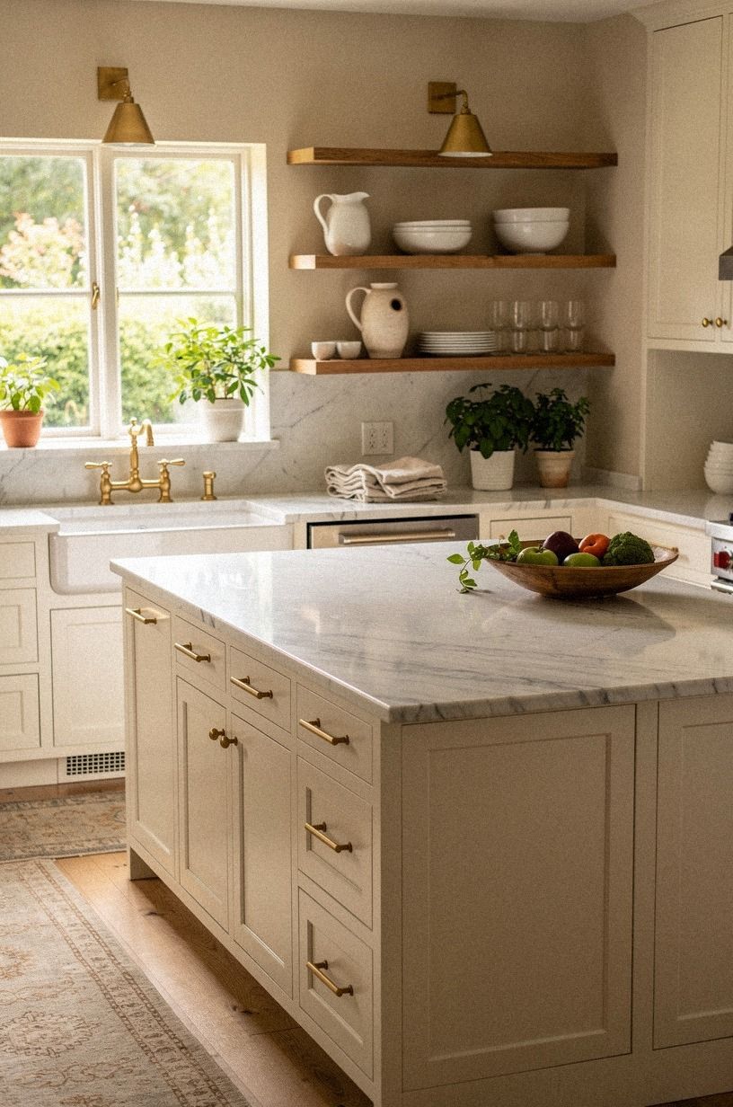 Frame the Prep Zone With Open Shelves