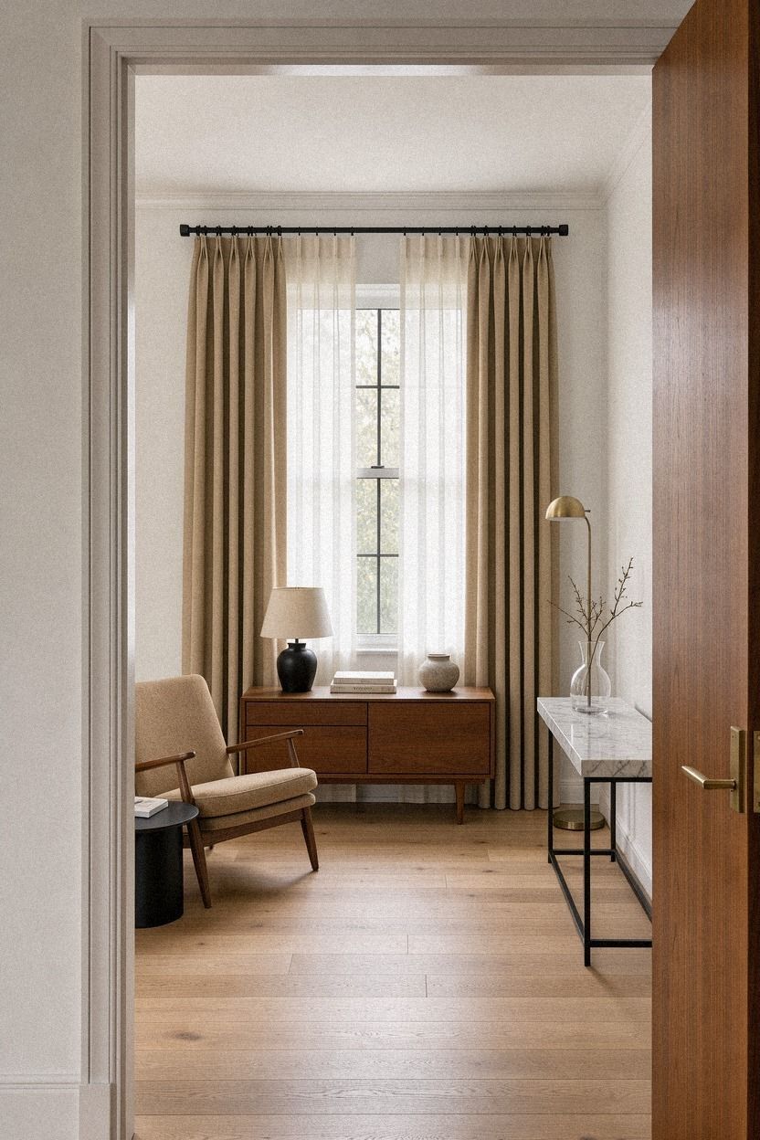How high should you hang curtains above a window?
