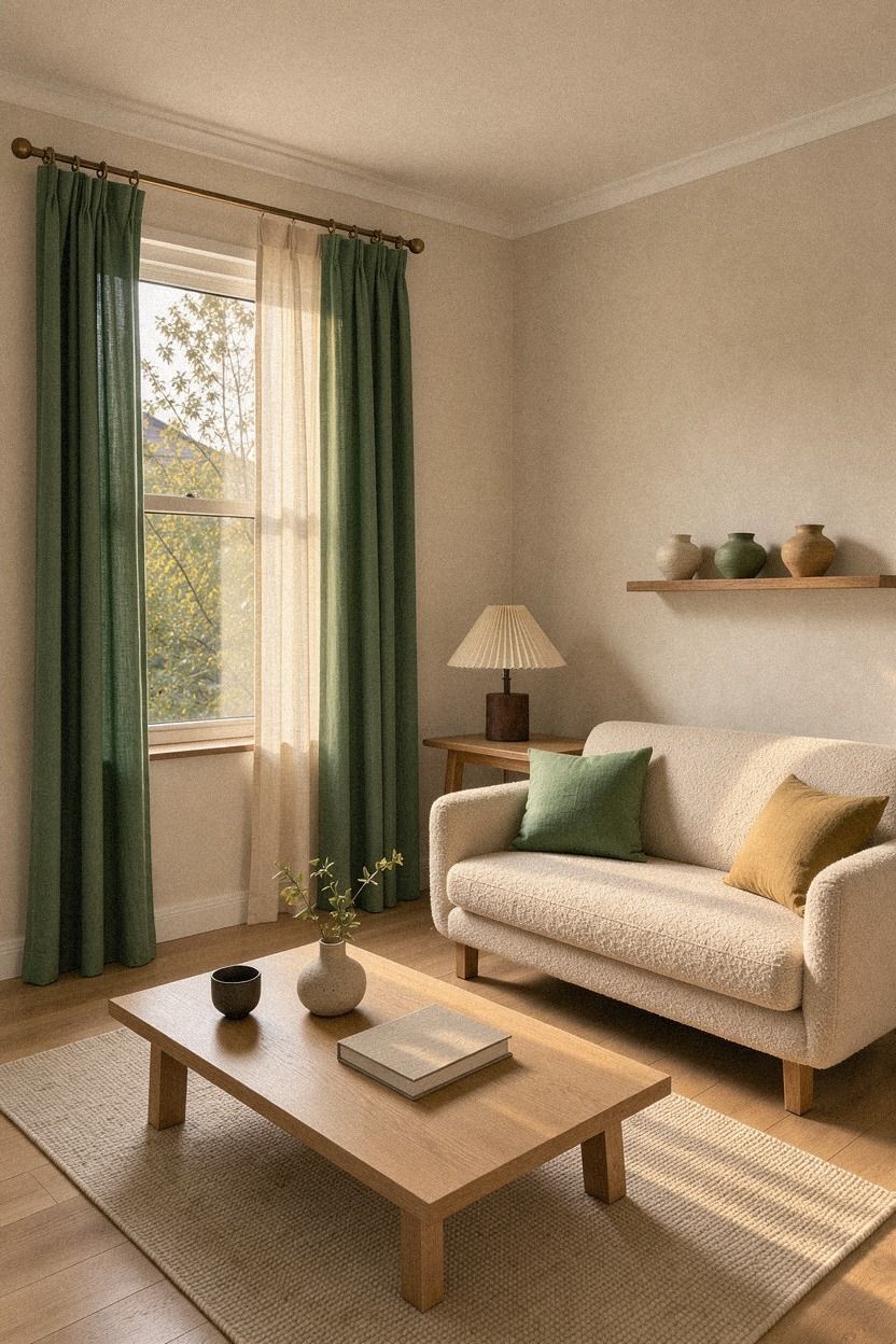 What height should curtains hang in a small room?