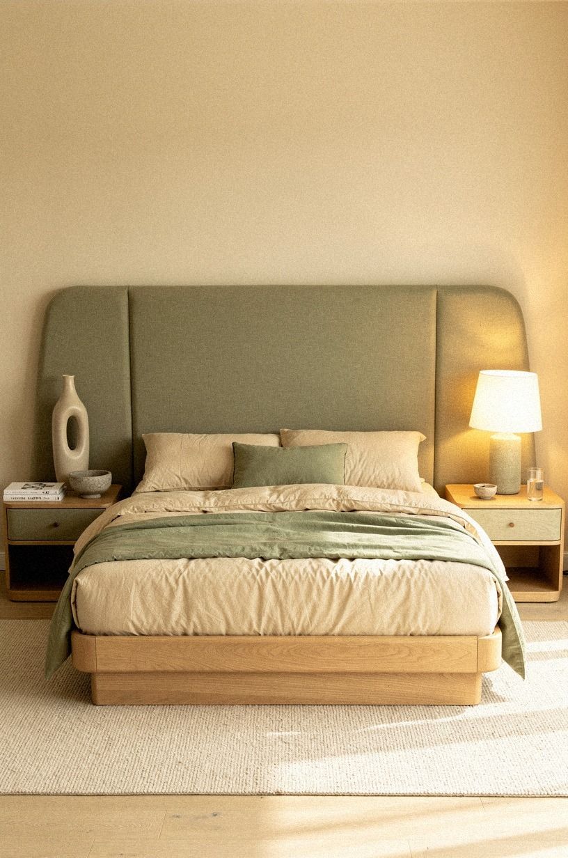 A Slim Upholstered Headboard, the Quiet Anchor