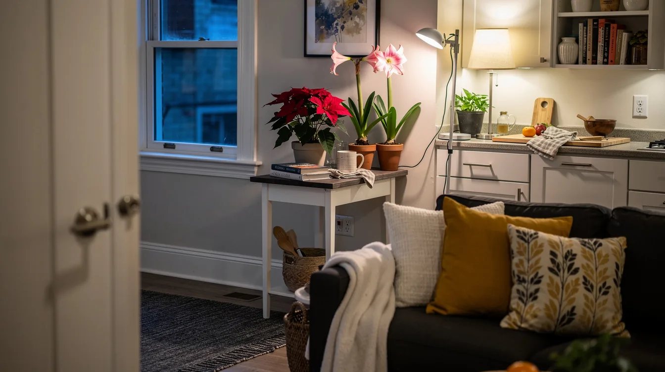 Give a Pink Poinsettia the Quiet Corner