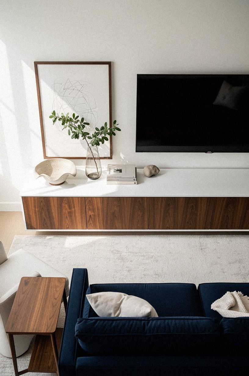 Hang art beside the screen
