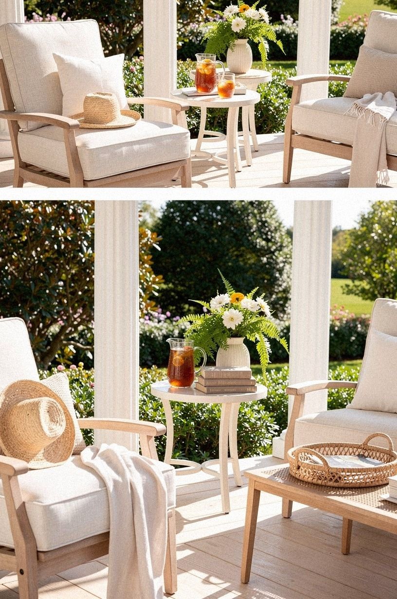 Add a small table at patio height